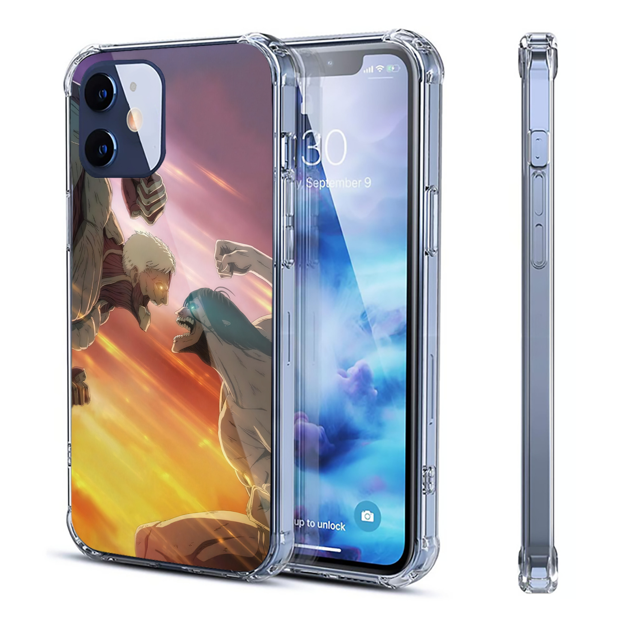 （画像用） 進撃の巨人 Attack on Titan 【iPhone 12シリーズ対応】透明スマホケース（クリアソフトケース）